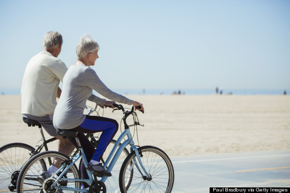 old person biking