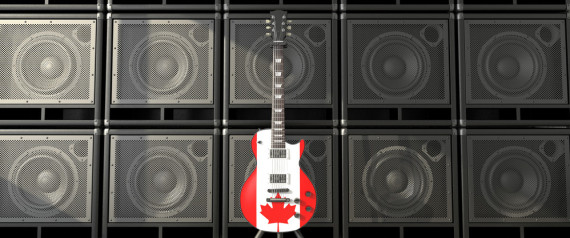 CANADIAN FLAG GUITAR