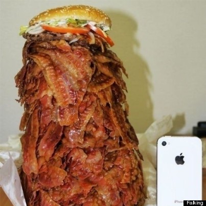 bacon too far burger went times could much