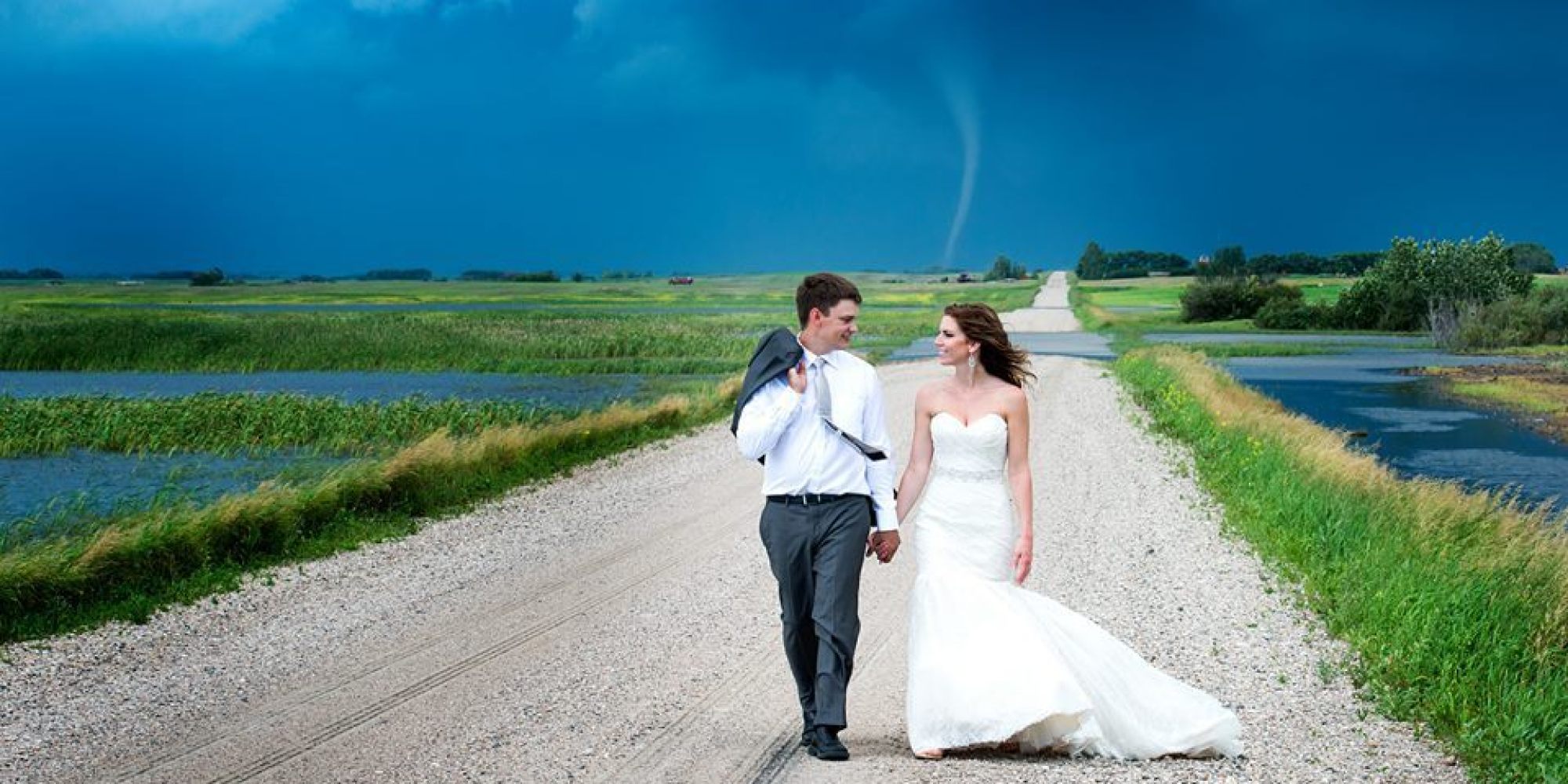 Tornado Touches Down Behind Newlyweds And The Pics Will Sweep You Off