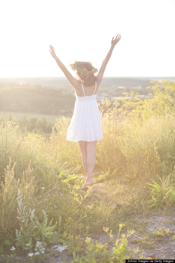 young woman sunshine