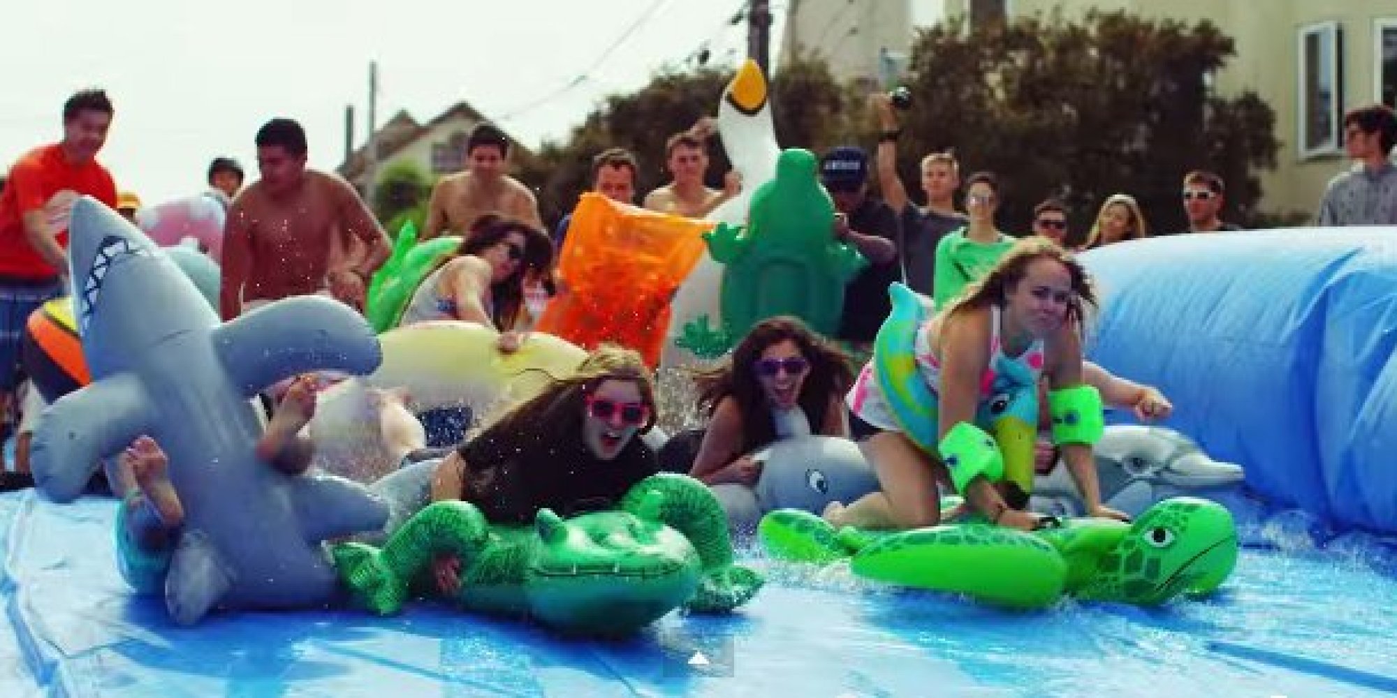 Watch These Teens Take Slip N Slide To Another Level HuffPost