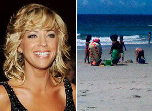 Kate Gosselin Beach Kids