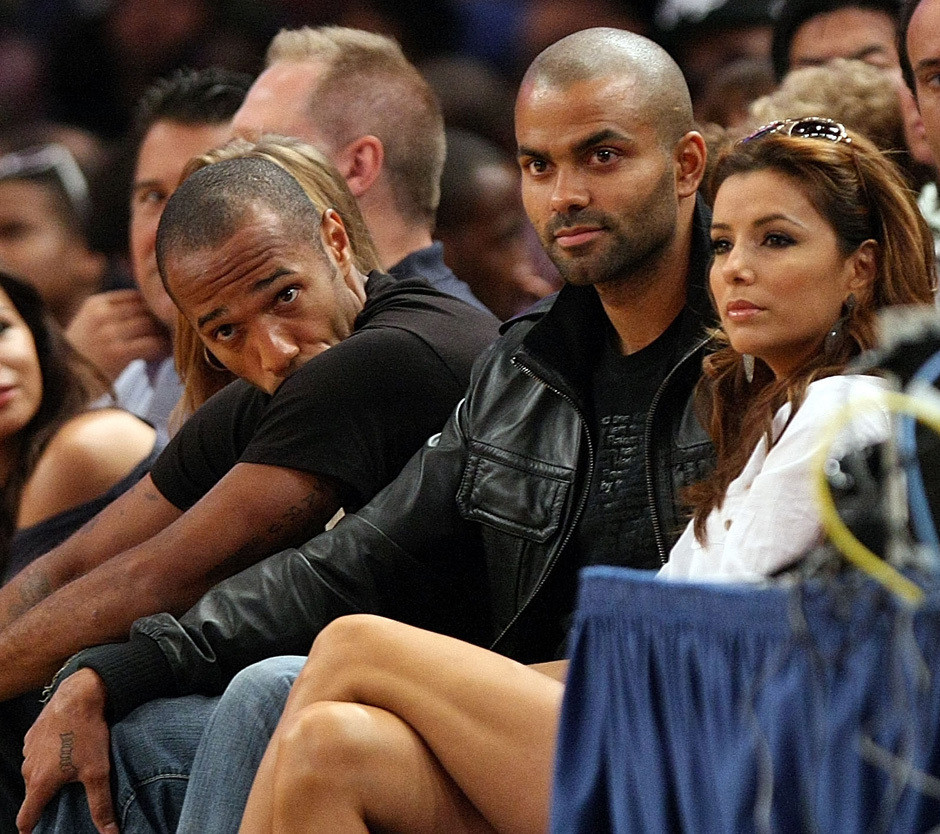 Khloe's husband Lamar Odom was playing for Team USA, while Longoria's French 