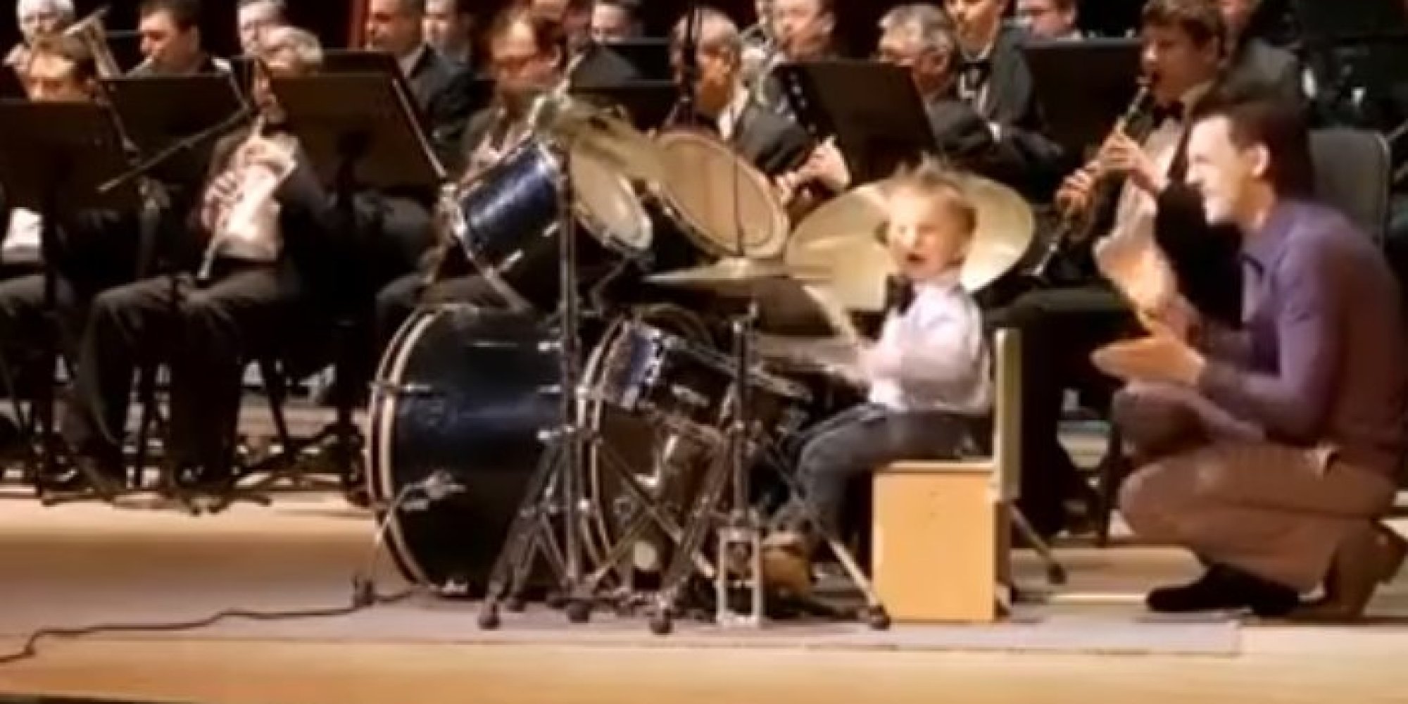 3YearOld Little Drummer Boy Plays With Orchestra, And Doesn't Miss A