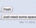 Need Space Text