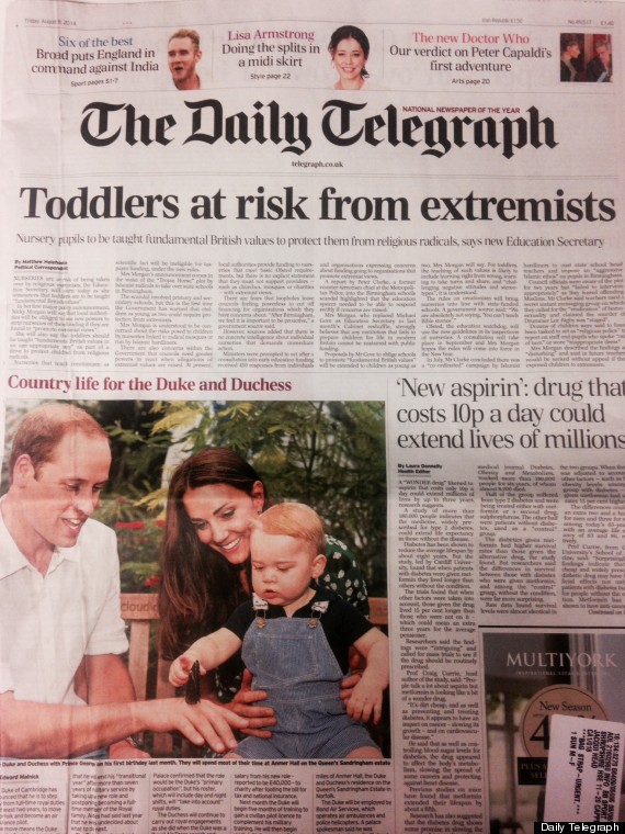 Daily Telegraph Front Page 30th of July 2020 - Tomorrows 