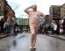 Man In Chicken Skin 'Gimp Suit' Walks Around London And Does Aerobics, Because Art