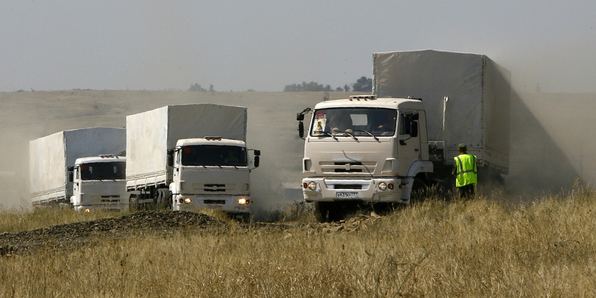 Russia Military Vehicles Mass Near Border With Ukraine As Aid Convoy Waits To Cross Huffpost