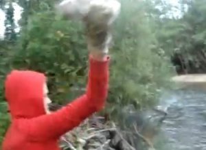 Puppy River Throw Girl