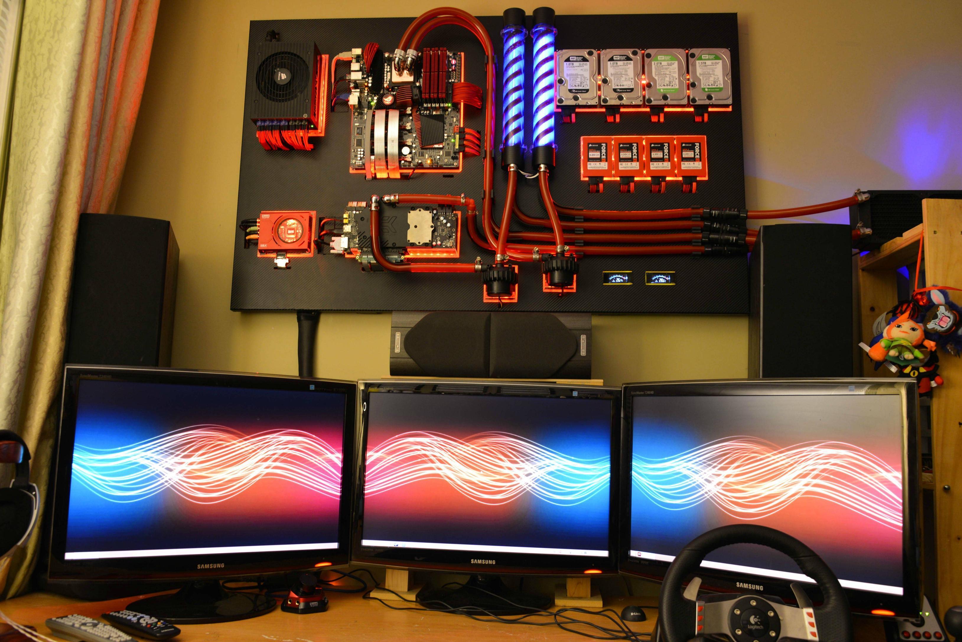  Gaming Pc Setup Australia with Wall Mounted Monitor