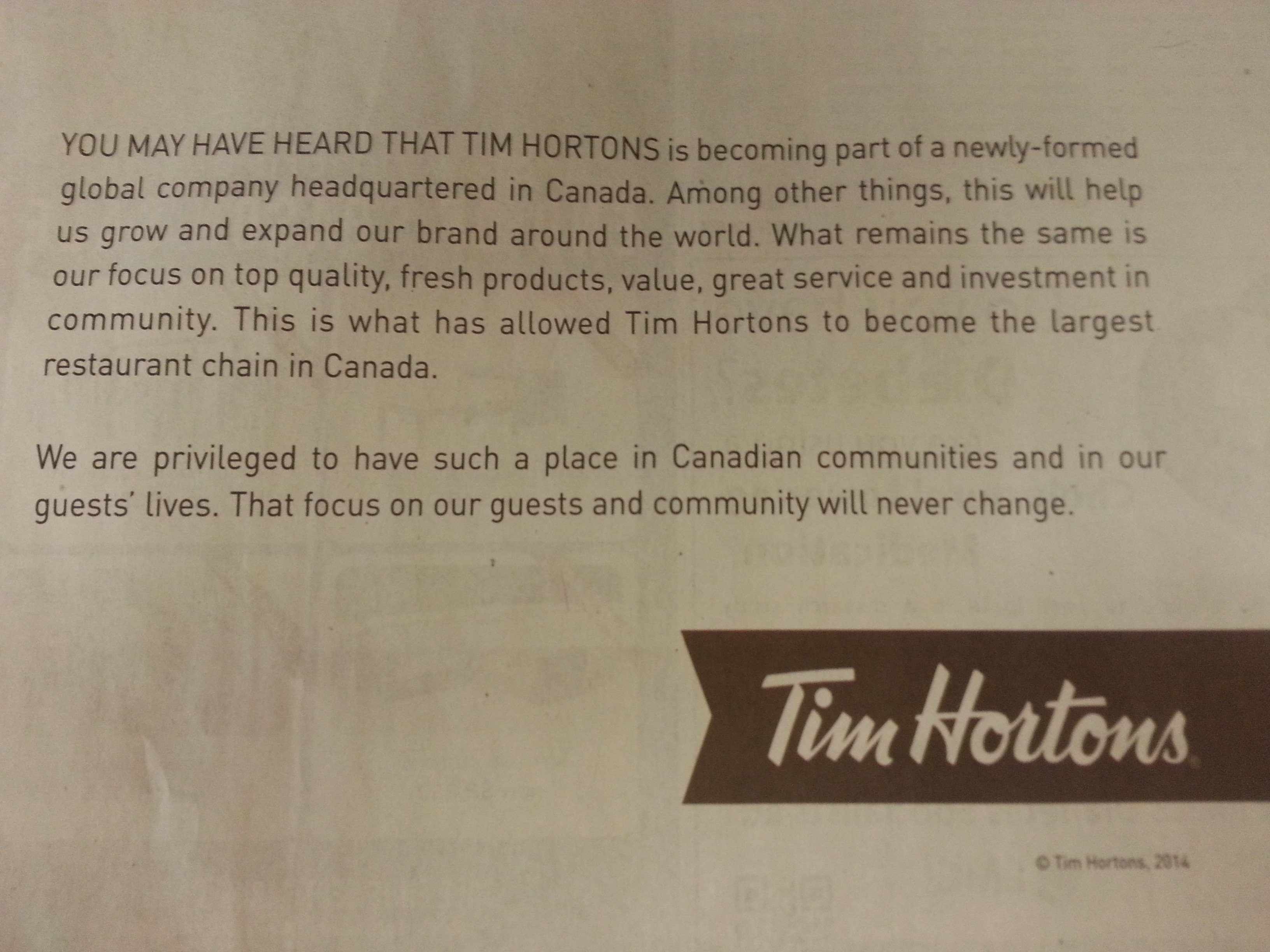 tim hortons ad