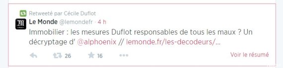 retweet duflot