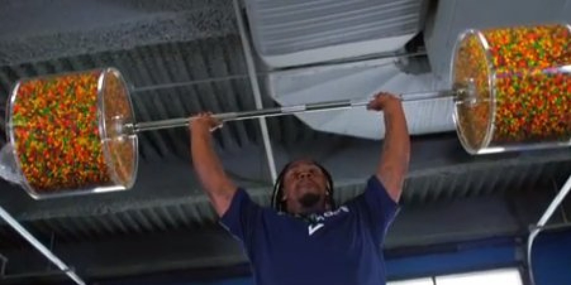 Marshawn Lynch Lifts Skittles In The Gym, Makes Working Out Look Sweet