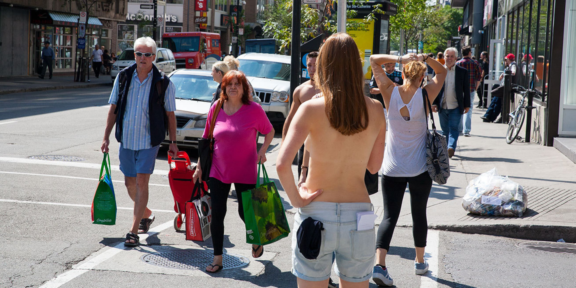 Here S What Happened When A Woman Walked Around Topless In Montreal Photos