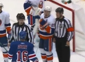 James Wisniewski Sean Avery Gesture