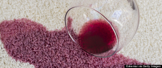 How do you remove red wine from carpet?