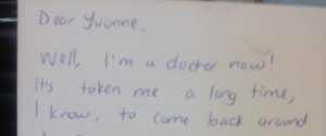 LETTER TO YVONNE