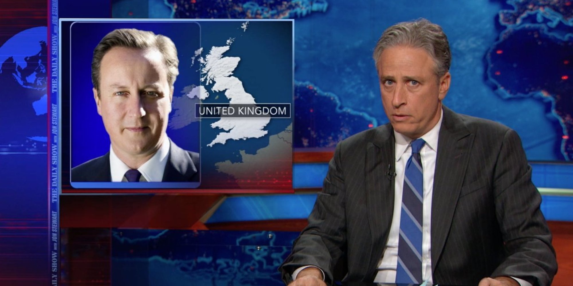 'Cameron - What Are You Doing?!' The Daily Show's Jon Stewart Is Amazed