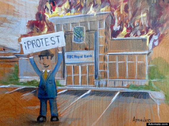 rbc branch on fire painting