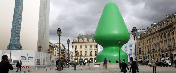 French President Is Definitely Okay With That Giant Butt Plug Sculpture