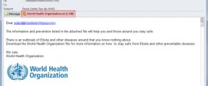 EBOLA EMAIL SCAM