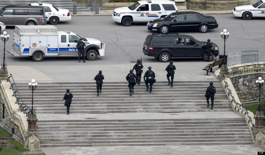 Dramatic Images From Ottawa After Gunman Kills Soldier, Storms