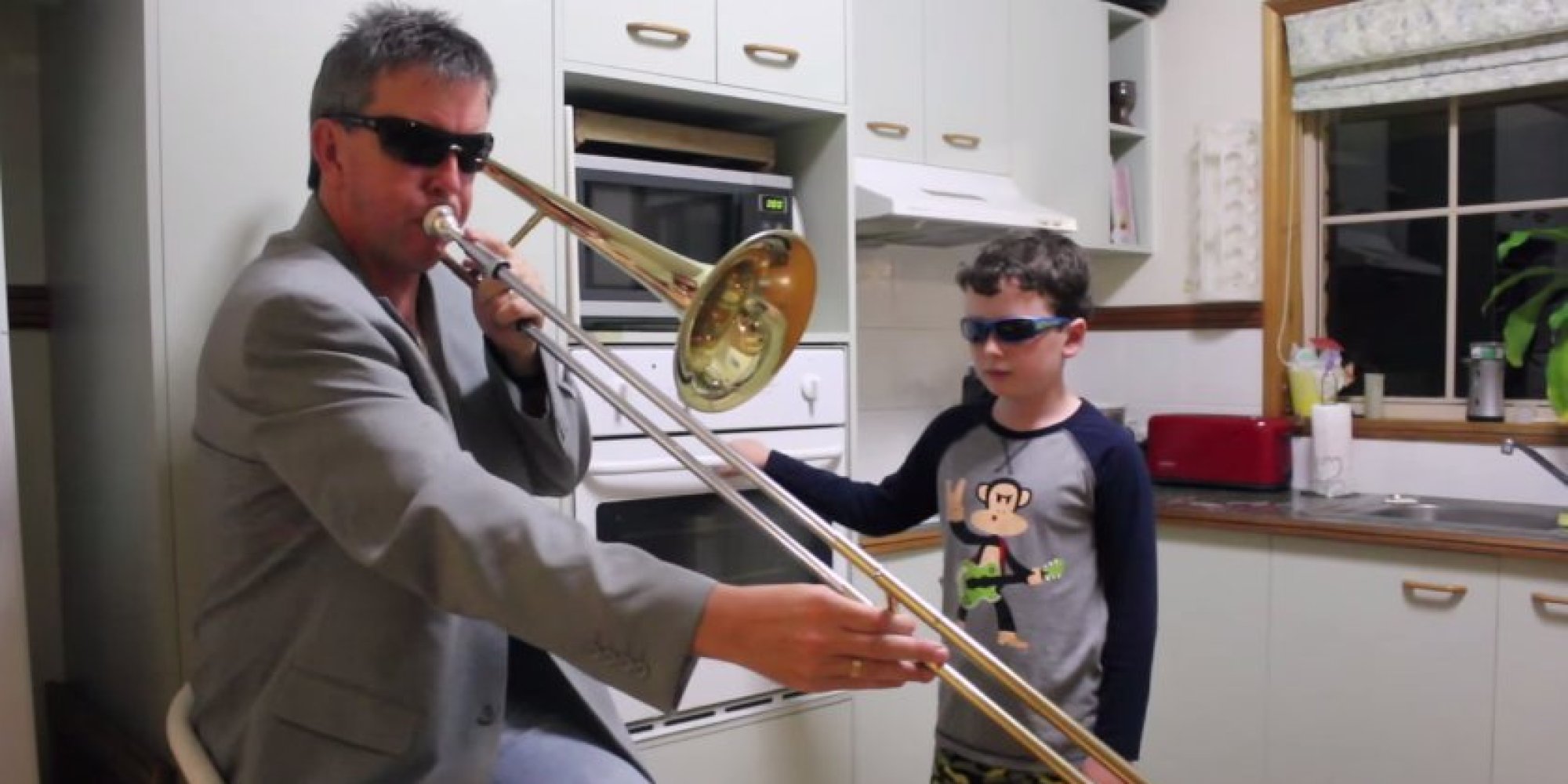 Dad On Trombone, Boy On Oven Perform 'Cover Of The Year' HuffPost