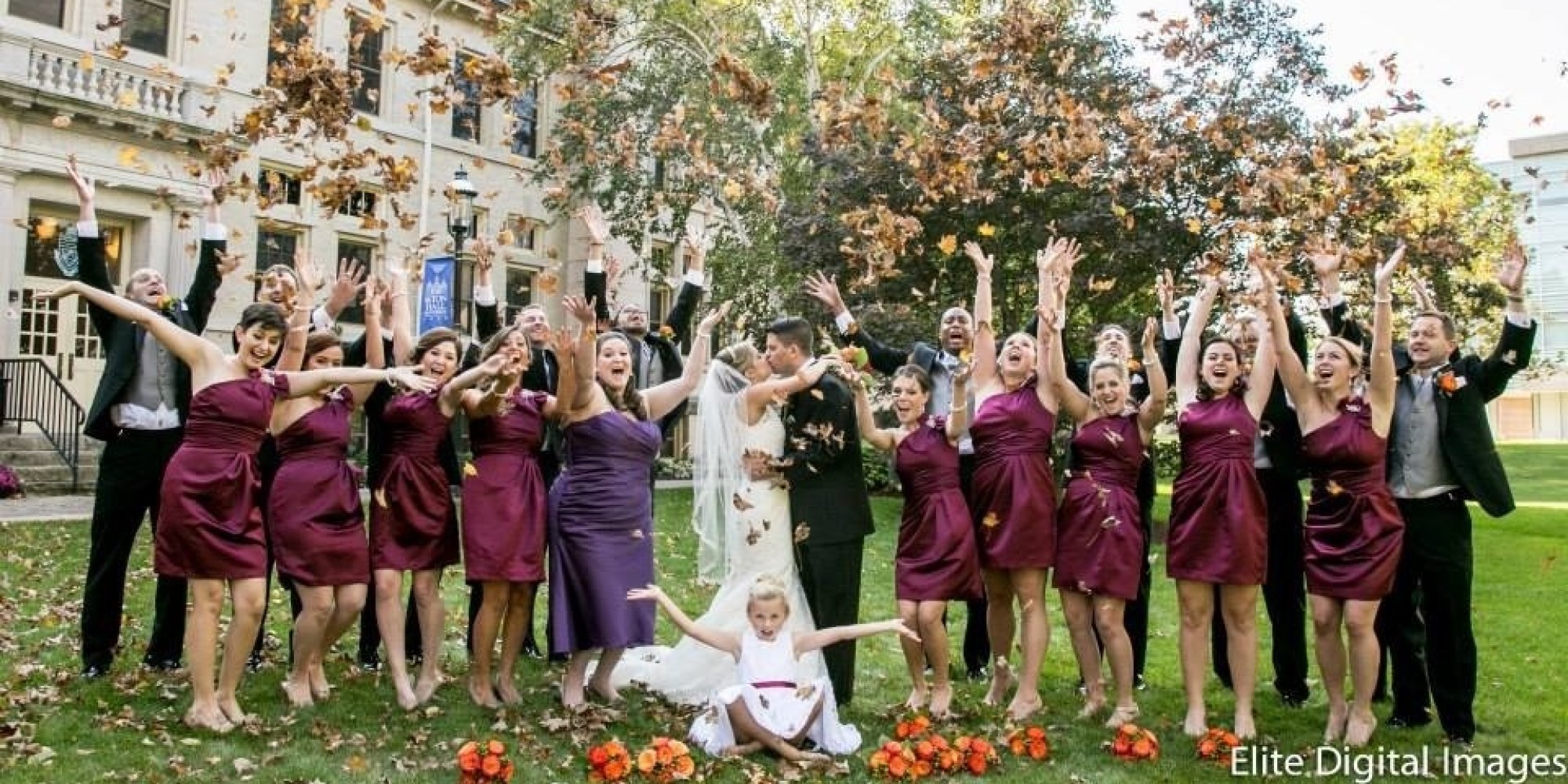 Before The Wedding Reception Vs. After The Reception In Two Photos