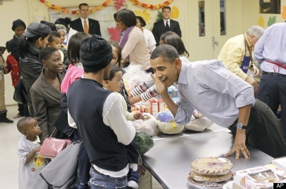 Obama Family Volunteers