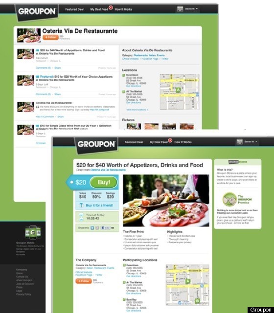 Groupon Launching Stores and Deal Feed Products (PICTURES)