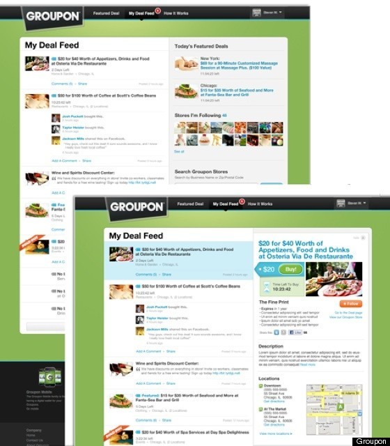 Groupon Launching Stores and Deal Feed Products (PICTURES)