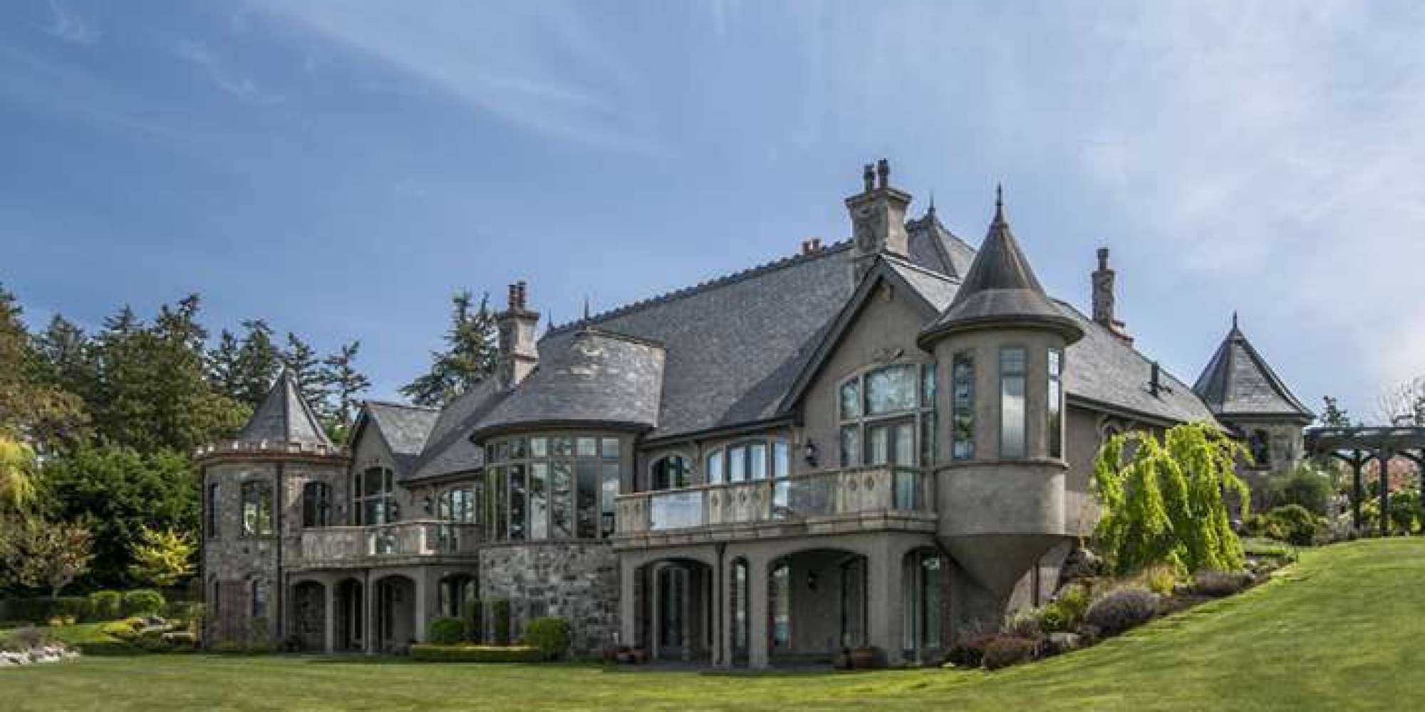 Castle For Sale In Saanich Has HandCarved Doors, Elevator, Powder Room