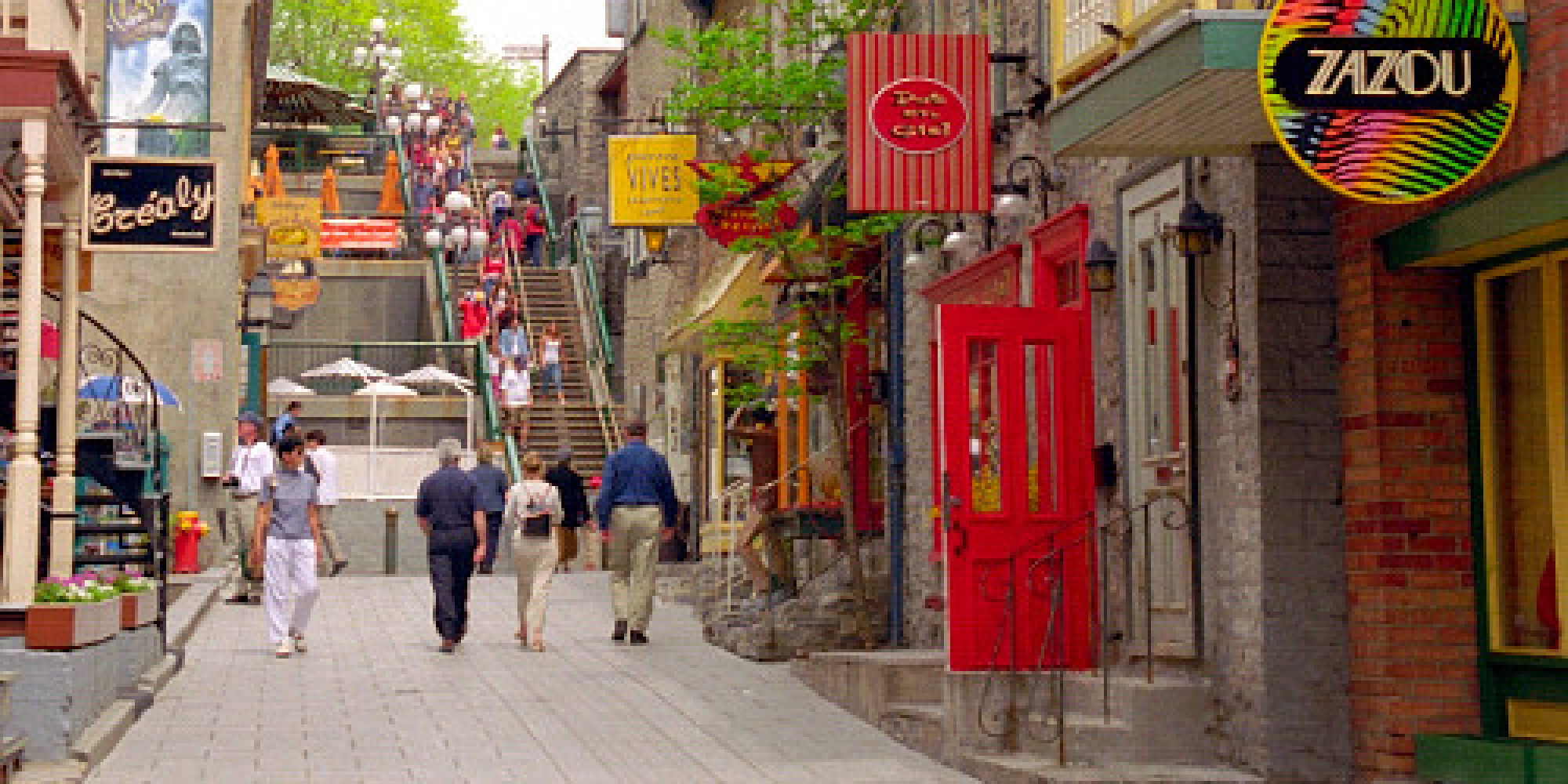 Rue du Petit Champlain, à Québec plus belle rue piétonne au Canada