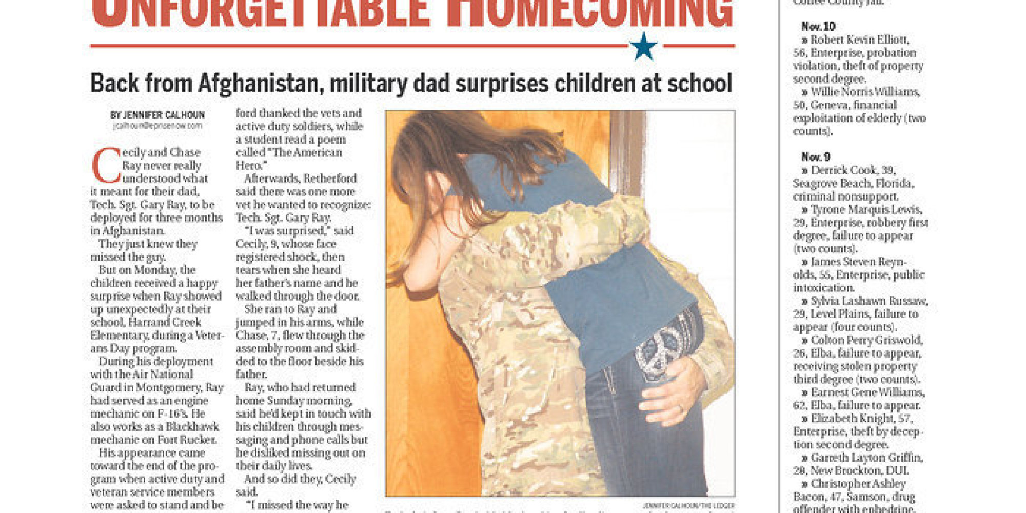 Veterans day news paper