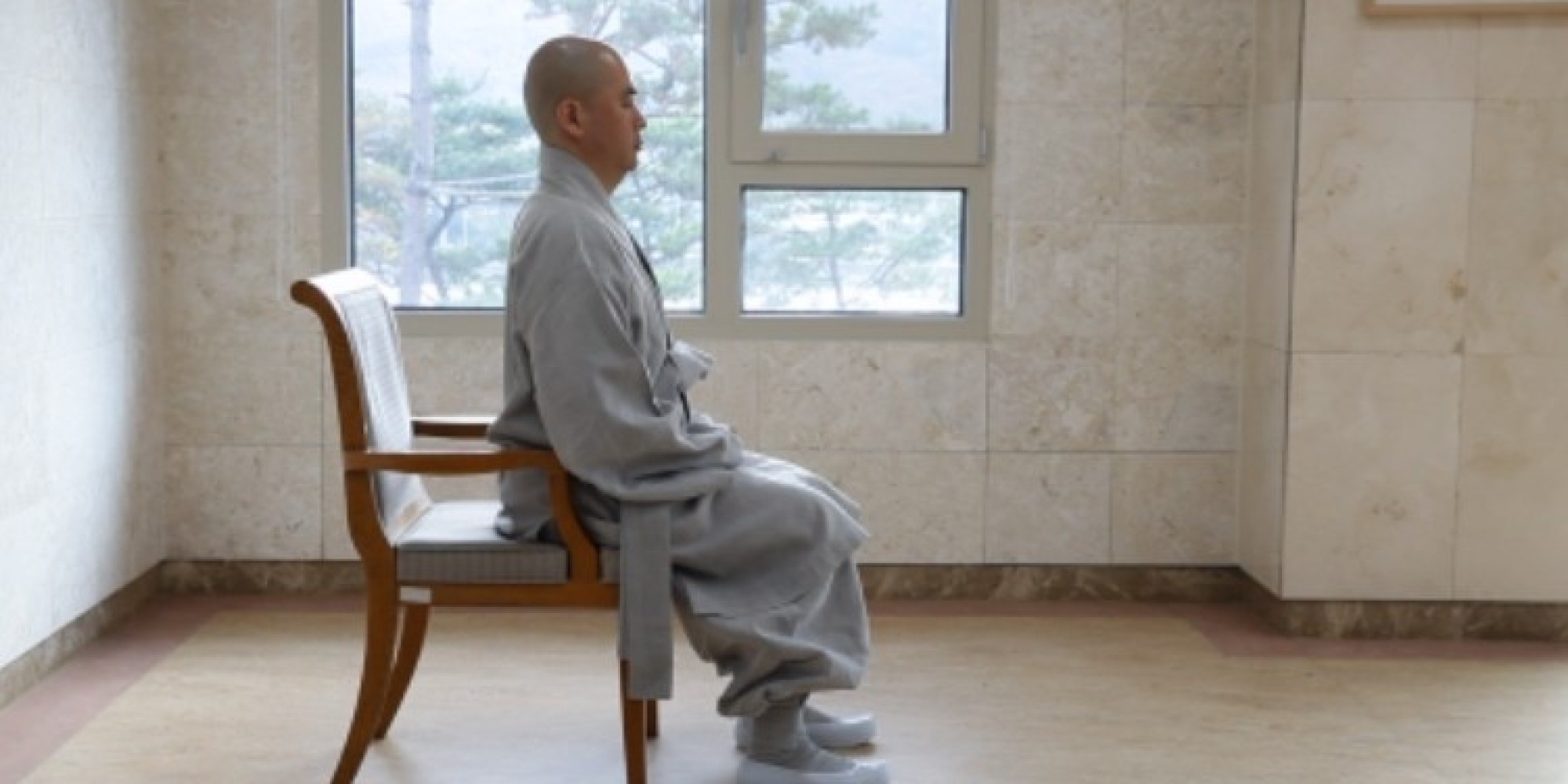 Meditate sitting on a chair