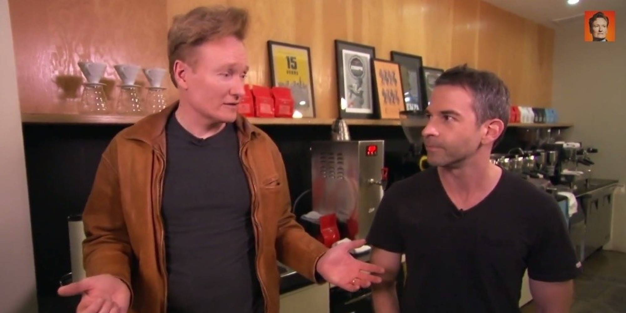 Conan Took Arch Nemesis Jordan Schlansky Coffee Tasting, And Things Got