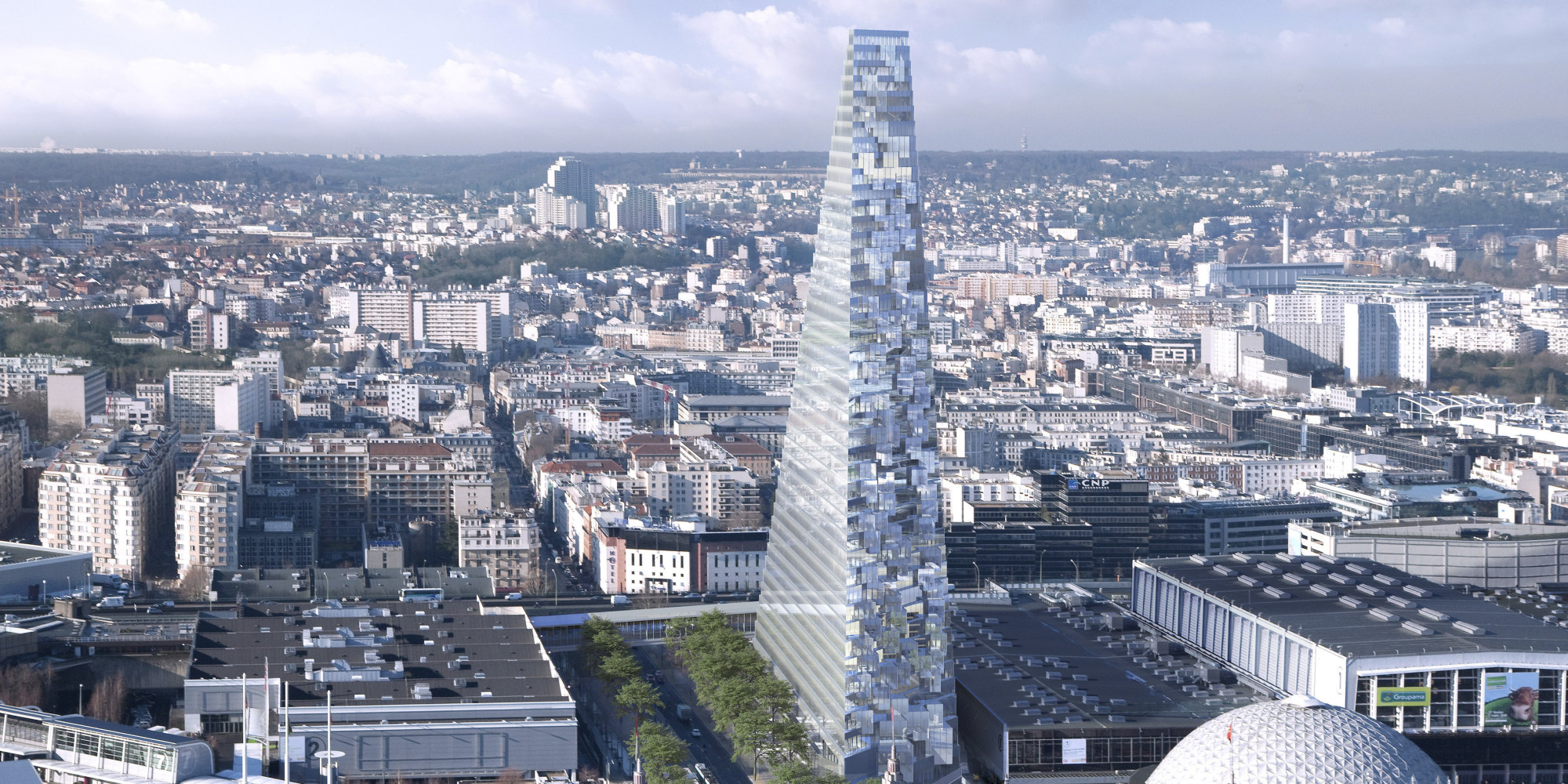 Paris New Tower Is A Massive Glass Pyramid From The Future Huffpost
