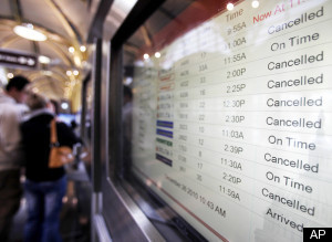 Snow Storm Travel Flights Canceled