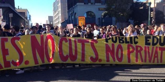 University Of California Students Protest Tuition Hikes With Massive Campus Walkout