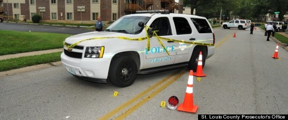 michael brown crime scene ferguson