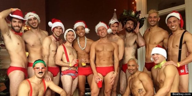 LOOK: Over 300 'Santas' Strip To Their Skivvies For A Good Cause