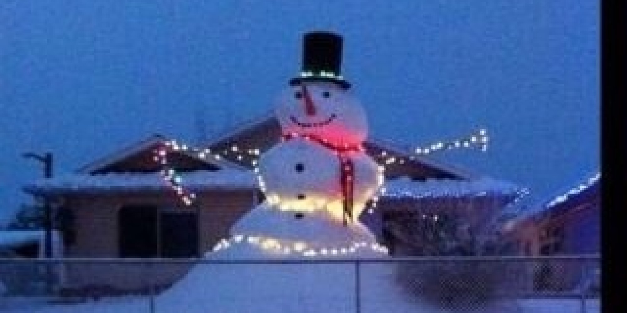 Bc Man Builds Snowman Taller Than His House Photos Huffington