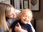 Little Boy Hears Mom's Voice For The First Time, Giggles <br>A Lot
