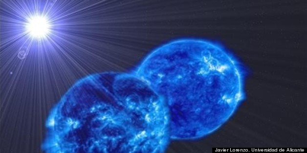 Cosmic Merger To Yield Colossal Star