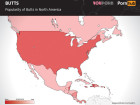 This Map Shows Where America Loves 'Butts' More Than 'Boobs'