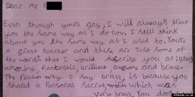 LOOK: 9-Year-Old Writes Adorable Letter To Gay Teacher