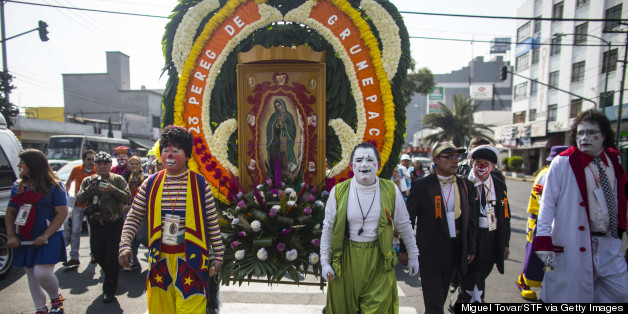 Dozens Of Mexican Clowns Make A Religious Pilgrimage