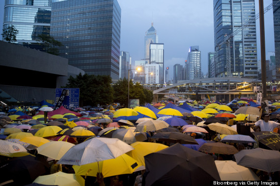 hong kong umbrella tear gas
