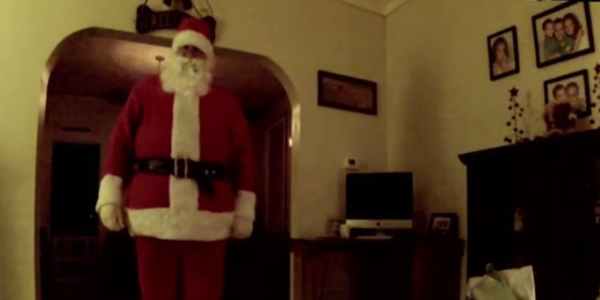 Kid Catches Santa Delivering Presents On Camera, Can't Believe His Luck
